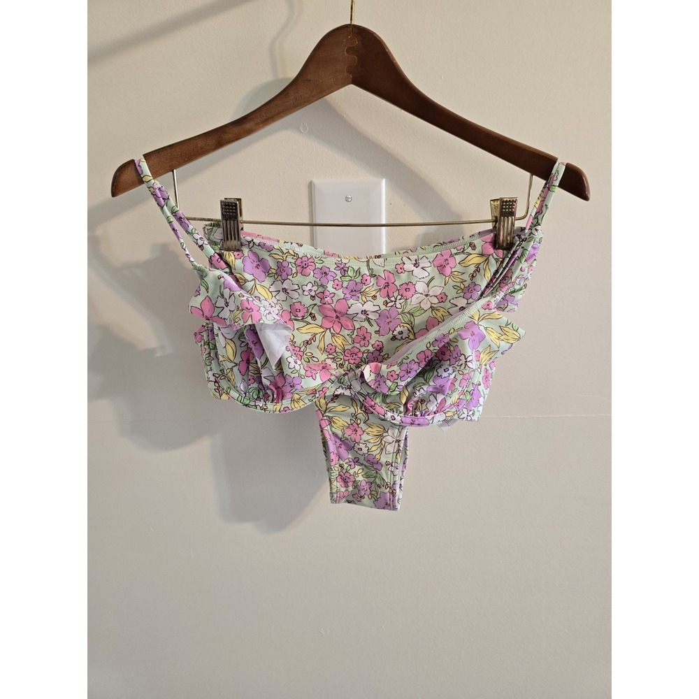 Cupshe X Jojo Fletcher Bikini‎ Ruffle Front Floral Medium